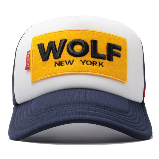 JOYLIFE WOLF White Navy Cap with curved visor