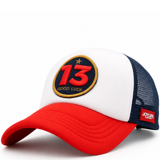13 Good Luck White Navy Red