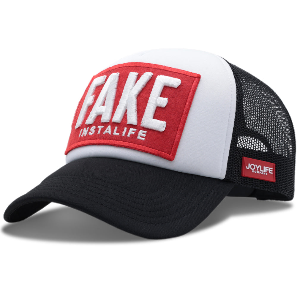 JOYLIFE FAKE WHITE BLACK cap with front embroidery