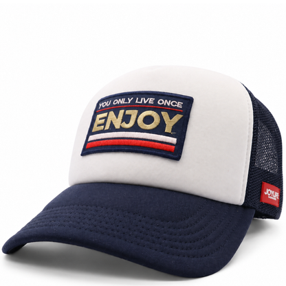 ENJOY White Navy Cap