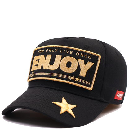 JOYLIFE SIGNATURE Enjoy Black Cap with embroidered front patch