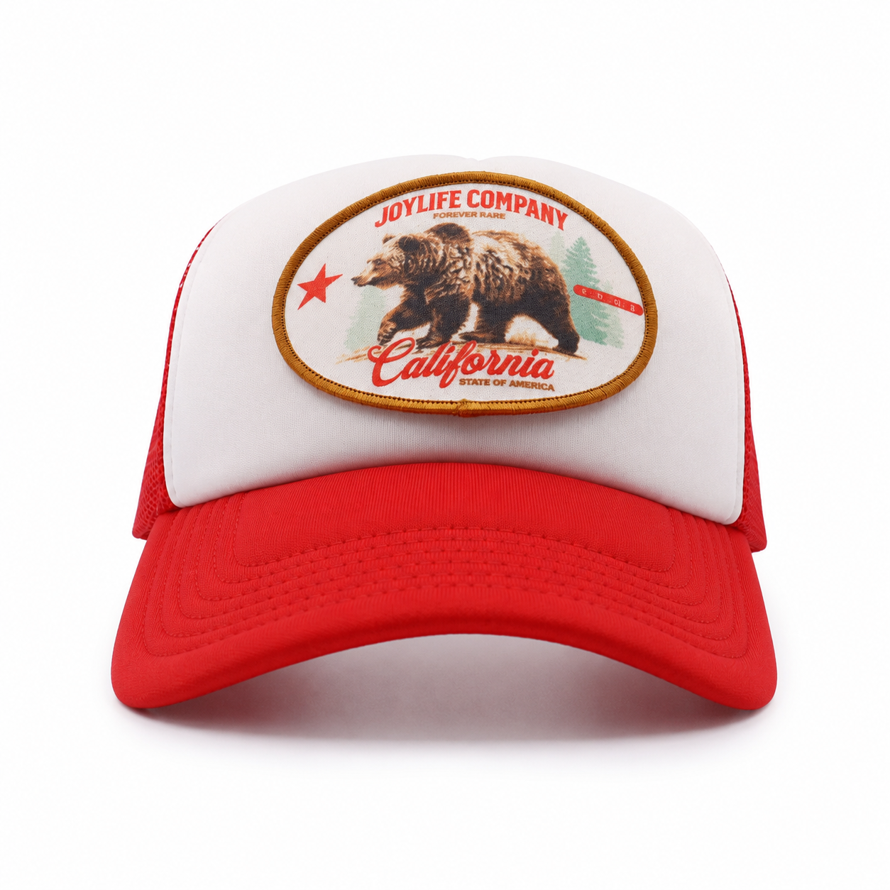 Grizzly White Red Cap