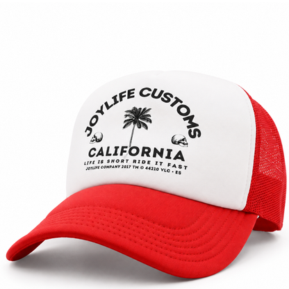 JOYIFE Customs California White Red Kids Cap with front embroidery