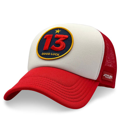 13 Good Luck White Red