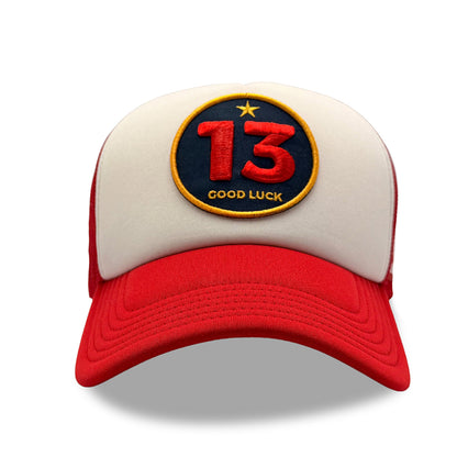 13 Good Luck White Red