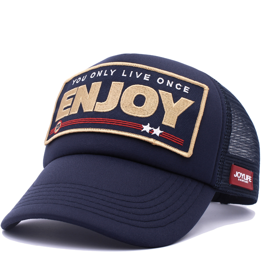 JOYLIFE navy blue cap with front embroidery