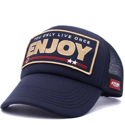 JOYLIFE navy blue cap with front embroidery