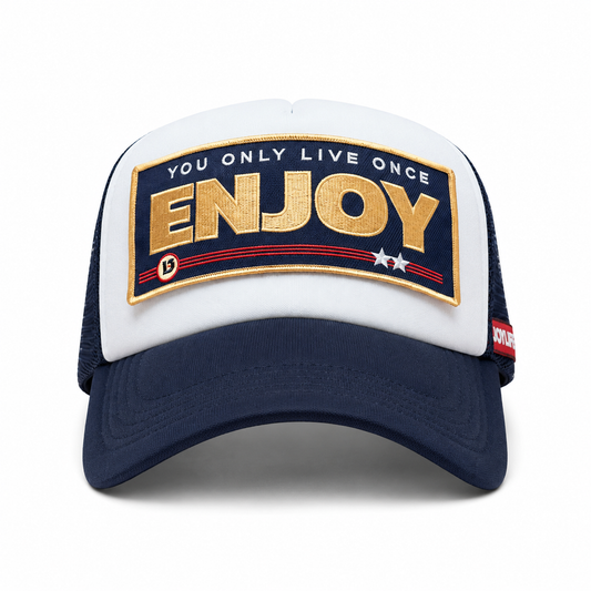 ENJOY Gold White Nav ss26 Cap