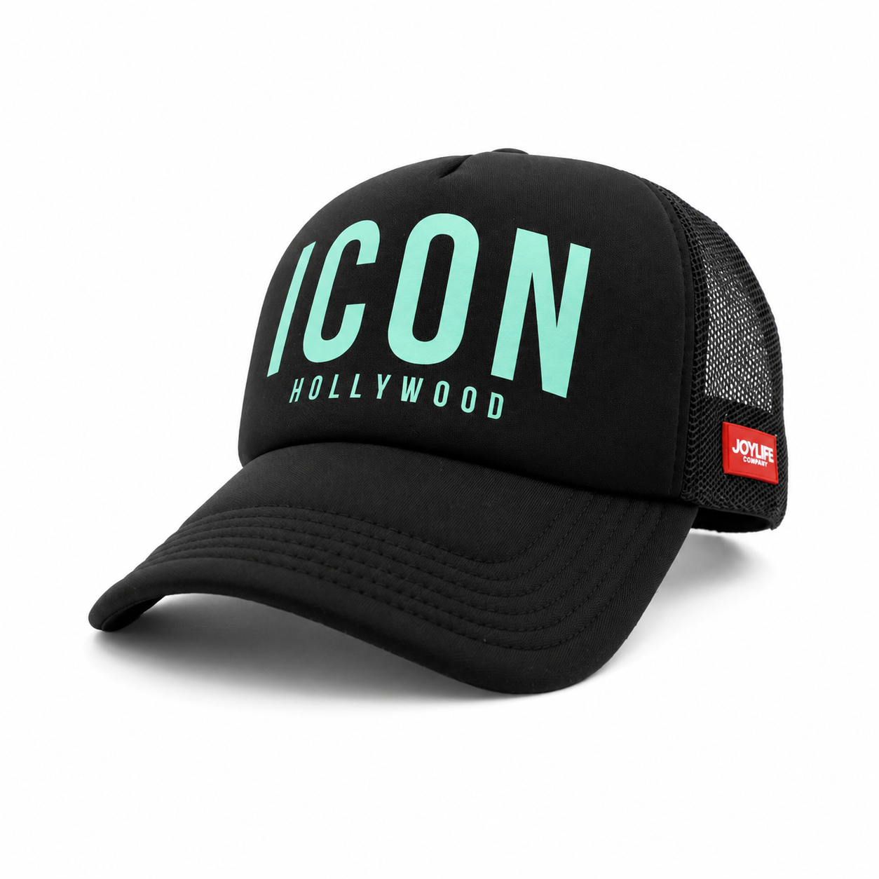 JOYLIFE ICON Hollywood Black Mint cap angled view with curved visor