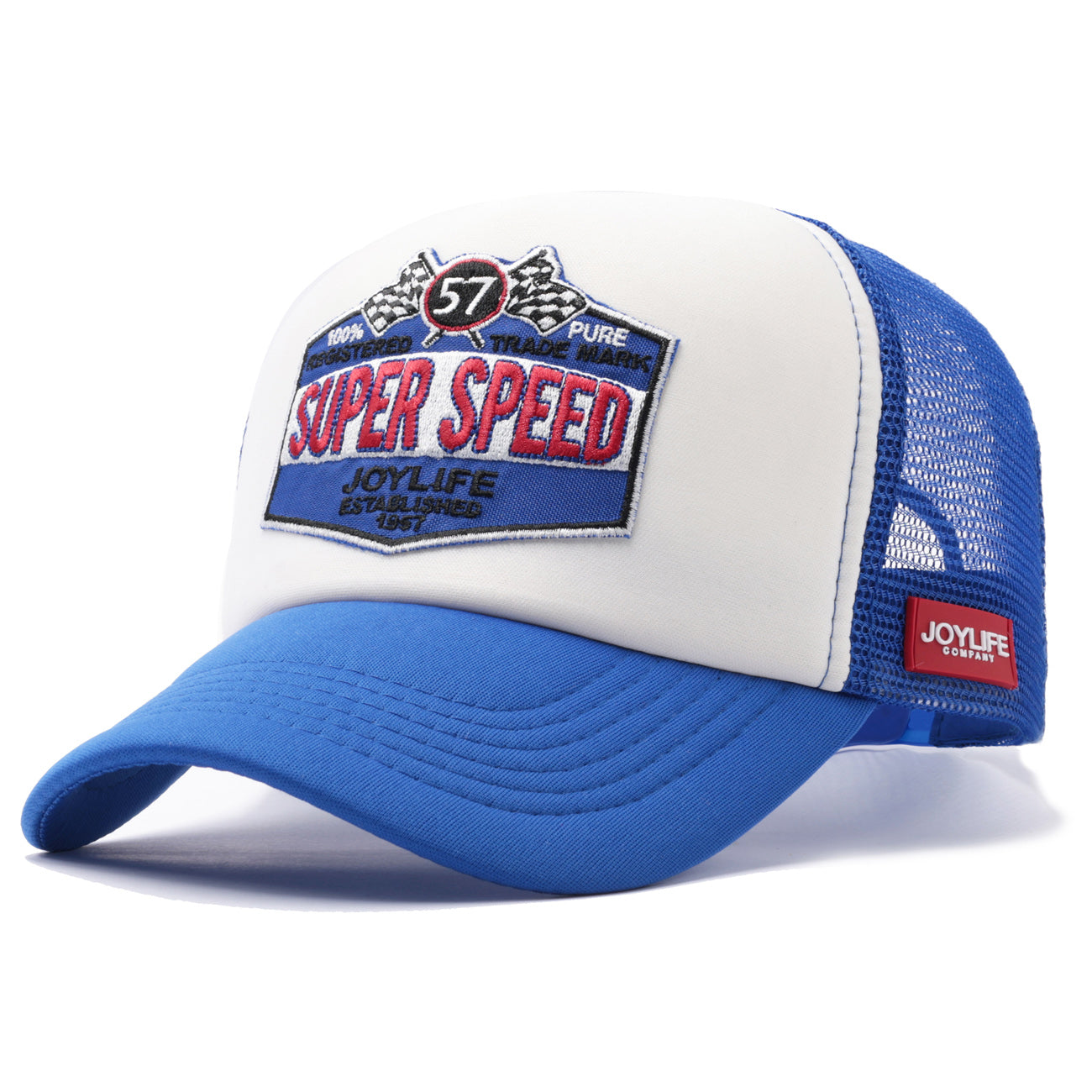 JOYLIFE SPEED 57 White Royal Cap with front embroidery