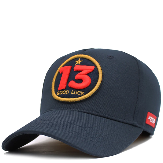 13 GOOD LUCK Navy Blue Cap