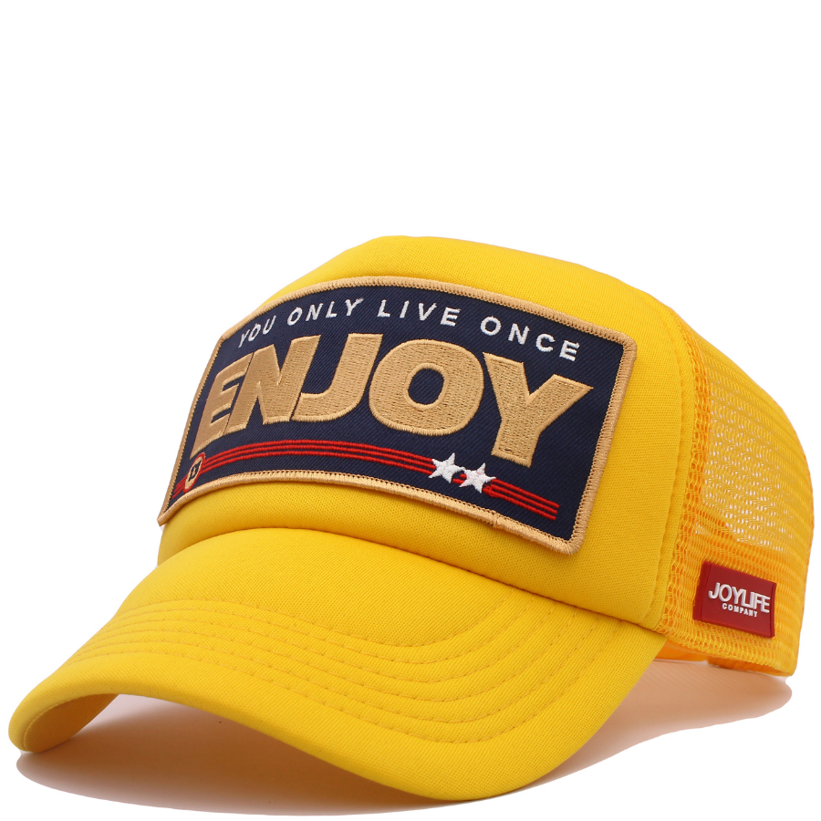 JOYLIFE Yellow cap with front embroidery