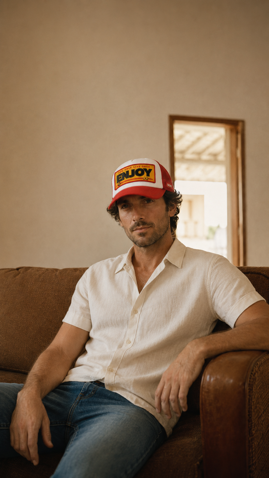 ENJOY Trucker Cap White / Red / Yellow