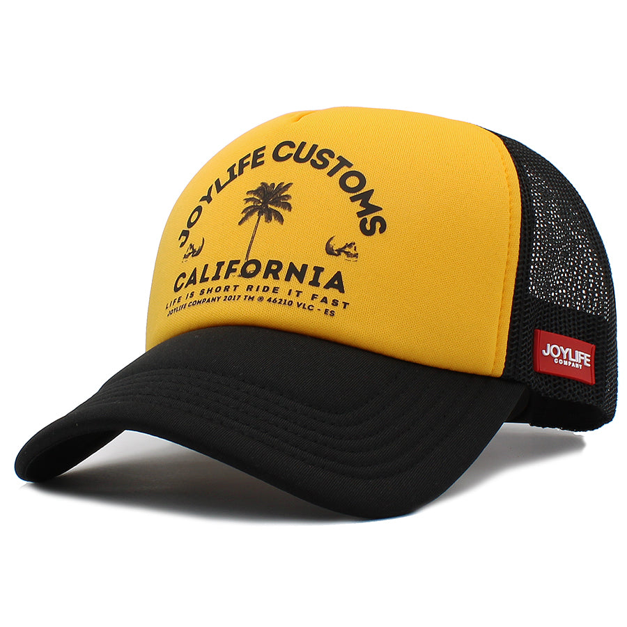 JOYLIFE CUSTOMS Gold Yellow Cap with front embroidery