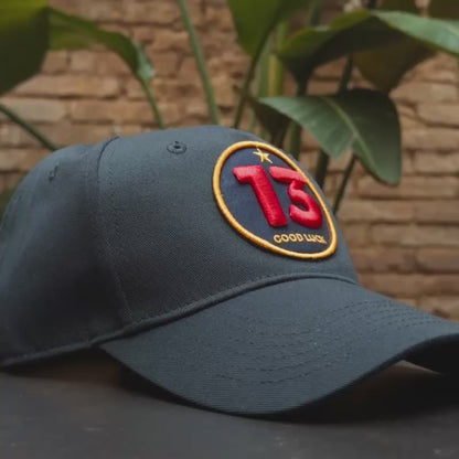 13 GOOD LUCK Navy Blue Cap